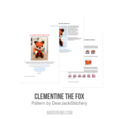 Clementine the Fox amigurumi pattern by DearJackiStitchery