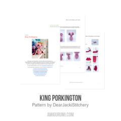 King Porkington amigurumi pattern by DearJackiStitchery