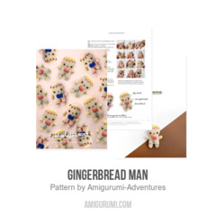 Gingerbread Man amigurumi pattern by Amigurumi Adventures