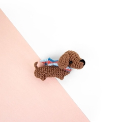 Little Dachshund amigurumi pattern by Amigurumi Adventures