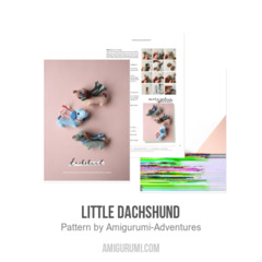 Little Dachshund amigurumi pattern by Amigurumi Adventures