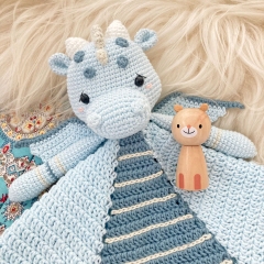 Archie The Little Dragon Lovey amigurumi pattern by THEODOREANDROSE