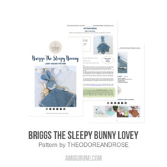 Briggs The Sleepy Bunny Lovey amigurumi pattern by THEODOREANDROSE