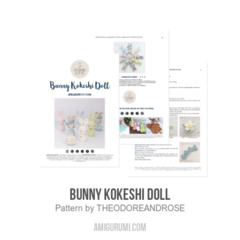 Bunny Kokeshi Doll amigurumi pattern by THEODOREANDROSE