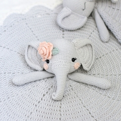 Ellie Elephant Lovey amigurumi pattern by THEODOREANDROSE