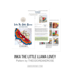 Inka The Little Llama Lovey amigurumi pattern by THEODOREANDROSE