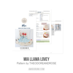 Mia Llama Lovey amigurumi pattern by THEODOREANDROSE