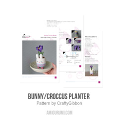 Bunny/Croccus Planter  amigurumi pattern by CraftyGibbon