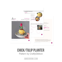 Chick/Tulip Planter  amigurumi pattern by CraftyGibbon