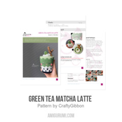 Green Tea Matcha Latte  amigurumi pattern by CraftyGibbon
