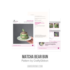 Matcha Bear Bun amigurumi pattern by CraftyGibbon