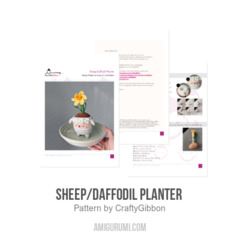 Sheep/Daffodil Planter  amigurumi pattern by CraftyGibbon