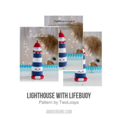 Lighthouse with lifebuoy amigurumi pattern by TwoLoops