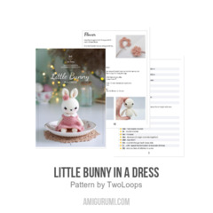 Little bunny in a dress amigurumi pattern by TwoLoops