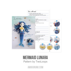 Mermaid Lunara amigurumi pattern by TwoLoops
