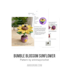 Bumble Blossom Sunflower amigurumi pattern by erinmaycrochet