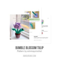 Bumble Blossom Purple Tulip amigurumi pattern by erinmaycrochet