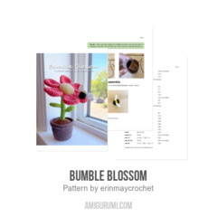 Bumble Blossom amigurumi pattern by erinmaycrochet