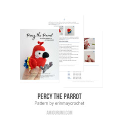 Percy the Parrot amigurumi pattern by erinmaycrochet