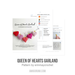 Queen of Hearts Garland amigurumi pattern by erinmaycrochet