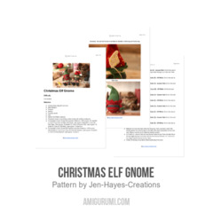 Christmas Elf Gnome amigurumi pattern by Jen Hayes Creations