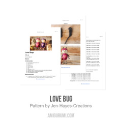Love Bug amigurumi pattern by Jen Hayes Creations