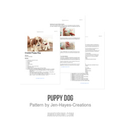 Puppy Dog amigurumi pattern by Jen Hayes Creations