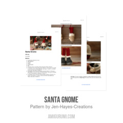 Santa Gnome amigurumi pattern by Jen Hayes Creations