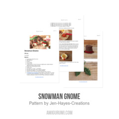 Snowman Gnome amigurumi pattern by Jen Hayes Creations