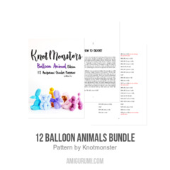 12 Balloon Animals Bundle amigurumi pattern by Knotmonster