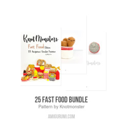 25 Fast Food Bundle amigurumi pattern by Knotmonster