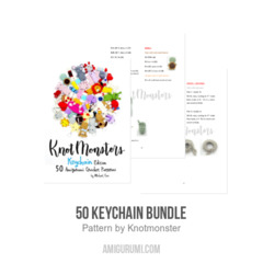 50 Keychain Bundle amigurumi pattern by Knotmonster