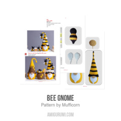Bee Gnome amigurumi pattern by Mufficorn