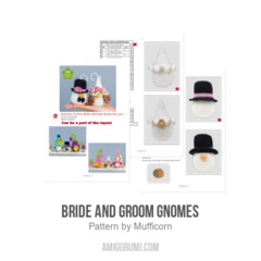 Bride and Groom gnomes amigurumi pattern by Mufficorn