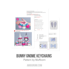 Bunny Gnome Keychains  amigurumi pattern by Mufficorn