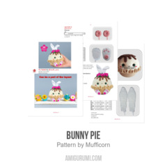 Bunny pie amigurumi pattern by Mufficorn