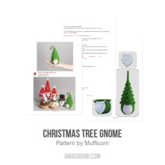 Christmas tree gnome amigurumi pattern by Mufficorn