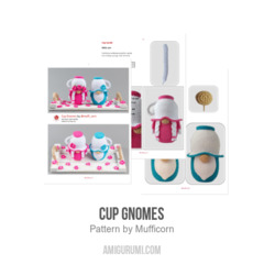 Cup Gnomes amigurumi pattern by Mufficorn