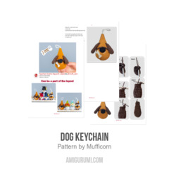 Dog keychain amigurumi pattern by Mufficorn