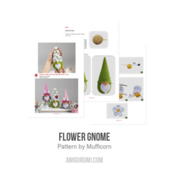 Flower Gnome amigurumi pattern by Mufficorn