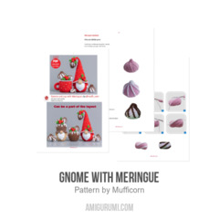Gnome with Meringue amigurumi pattern by Mufficorn