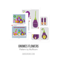 Gnomes Flowers amigurumi pattern by Mufficorn