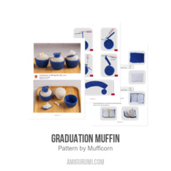 Graduation muffin amigurumi pattern by Mufficorn