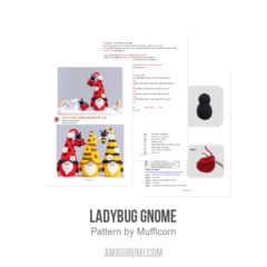 Ladybug Gnome amigurumi pattern by Mufficorn