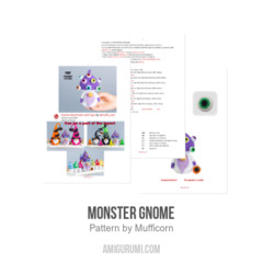 Monster Gnome amigurumi pattern by Mufficorn