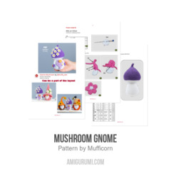 Mushroom gnome amigurumi pattern by Mufficorn