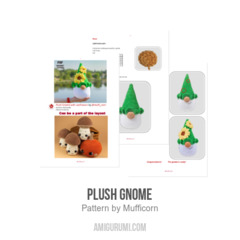 Plush Gnome amigurumi pattern by Mufficorn