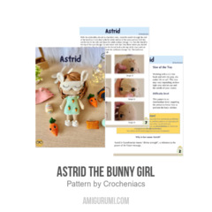 Astrid the bunny girl amigurumi pattern by Crocheniacs