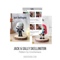 Jack & Sally Skellington amigurumi pattern by Crocheniacs