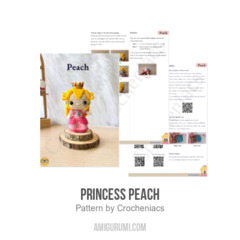 Princess Peach amigurumi pattern by Crocheniacs